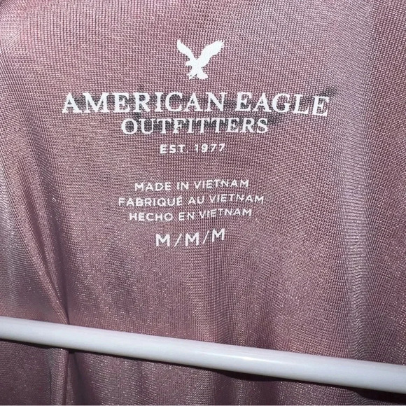 American Eagle Y2K Purple Ombré Velvet Scoop‎ Neck Tee - Picture 5 of 7